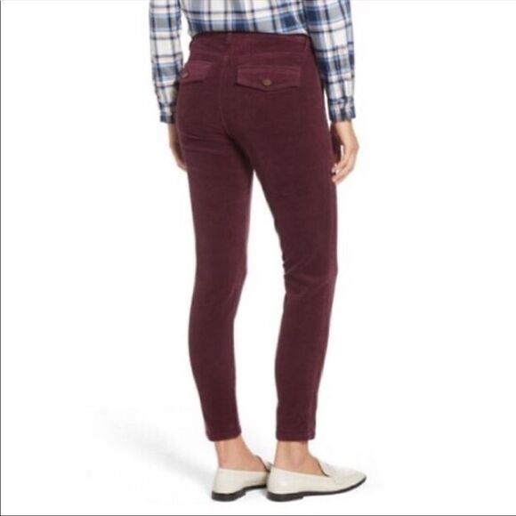 Caslon Burgundy Fig Corduroy Utility Pants - Picture 2 of 3